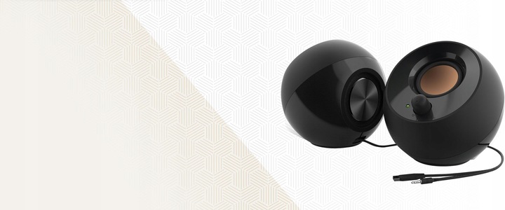 BIURKOWE GŁOŚNIKI KOMPUTEROWE 2.0 USB Jack 3.5mm Creative Pebble CZARNE