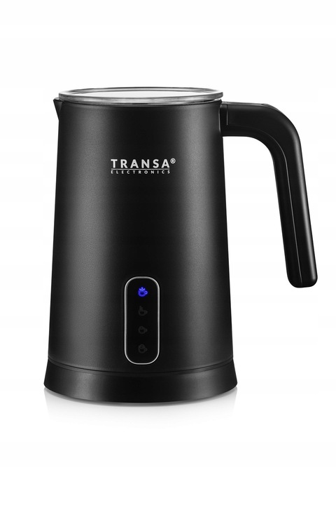 Spieniacz do mleka Podgrzewacz CZARNY 4 TRYBY 2 MIESZADŁA TRANSA 500W