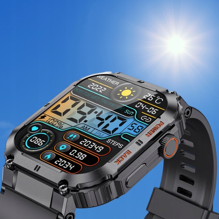 SMARTWATCH ZEGAREK MĘSKI ROZMOWY POLSKIE MENU PULS CIŚNIENIE POWIADOMIENIA