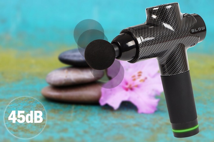 PISTOLET DO MASAŻU PLECÓW CIAŁA MASAŻER MASSAGE GUN 200W ZESTAW 10 KOŃCÓWEK