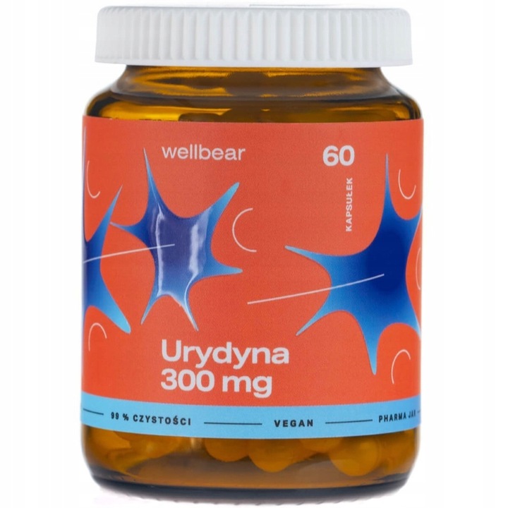 Wellbear Urydyna 300 mg Bóle Kręgosłupa Nerwobóle 60 kapsułek