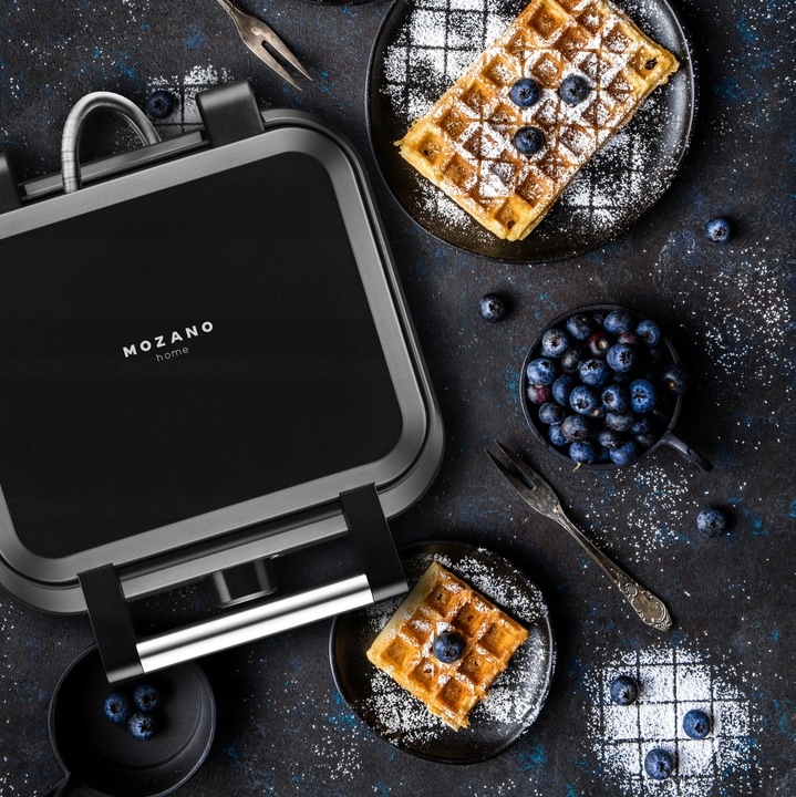 GOFROWNICA 2 DUŻE CHRUPIĄCE GOFRY MOZANO MOCNA 2200W