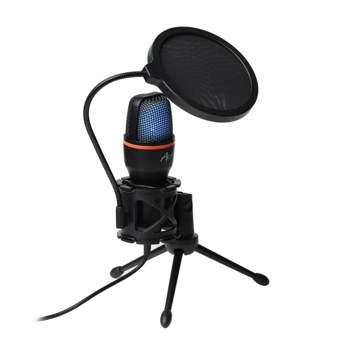 Mikrofon Do Komputera PC POJEMNOŚCIOWY USB LED RGB