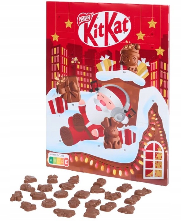Kalendarz Adwentowy Dla Dzieci Chłopca Dziewczynki z Czekoladkami KitKat