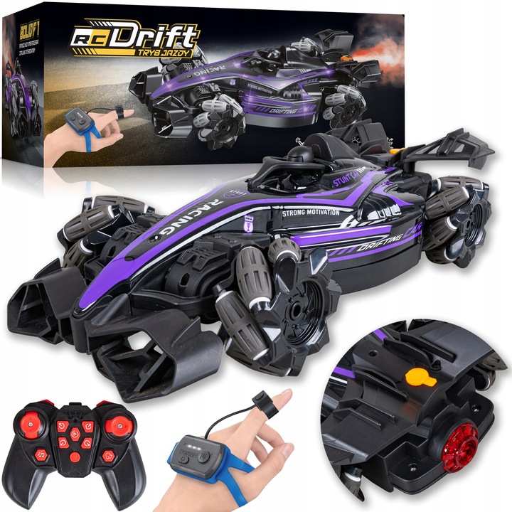 SAMOCHÓD ZDALNIE STEROWANY RC FORMUŁA NA PILOT AUTO PODŚWIETLENIE LED 4x4