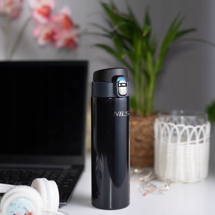 Kubek termiczny tyrystyczny NILS czarny 0,5l