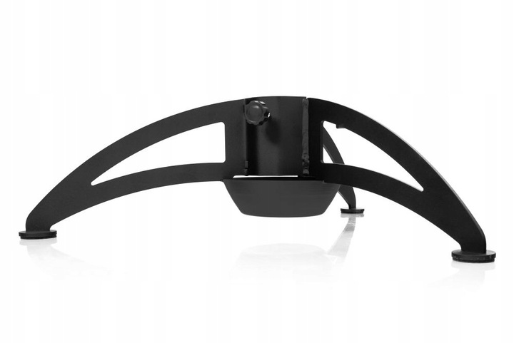 STOJAK POD CHOINKĘ Z POJEMNIKIEM NA WODĘ metalowy czarny gięty 72 cm
