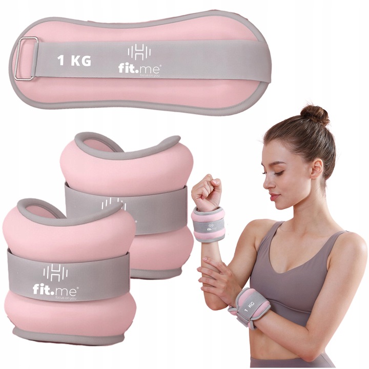 OBCIĄŻNIKI CIĘŻARKI NA KOSTKI NADGARSTKI RĘCE NOGI 2x1KG CIĘŻARKI FIT.ME