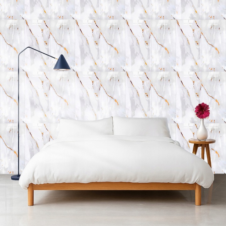 x10 SAMOPRZYLEPNY PANEL ŚCIENNY MARMUR PCV LAMINAT POŁYSK 3D Płytki 30x60