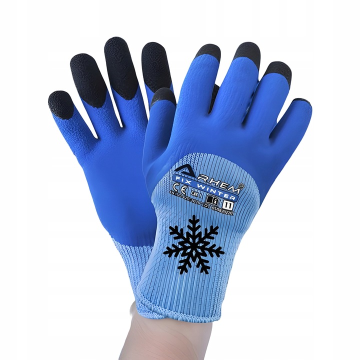 12 PAR Rękawice Robocze Ochronne BHP Ocieplane Zimowe Grube Arhem Winter 10