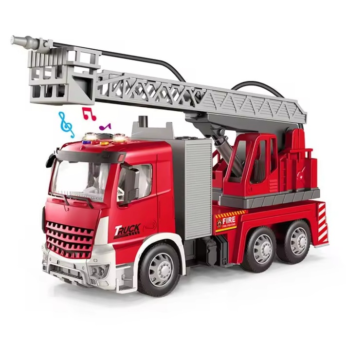 WÓZ STRAŻACKI STRAŻ POŻARNA ZABAWKA POJAZD STRAŻY POŻARNEJ DŹWIĘK + ŚWIATŁA
