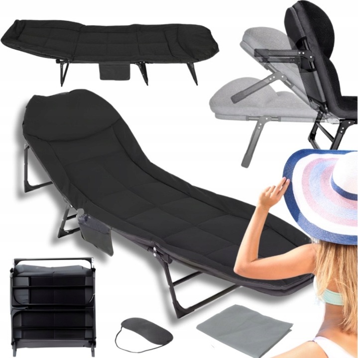 Łóżko Turystyczne Składane Polowe Leżak Kanadyjka Leżanka Stabilne Materac