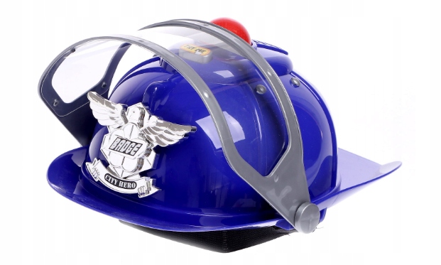 KASK POLICYJNY Z EFEKTAMI DŹWIĘKOWYMI ŚWIETLNYMI HEŁM MAŁY POLICJANT