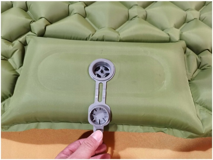 DMUCHANA MATA Z WBUDOWANĄ POMPKĄ KARIMATA LEKKI GRUBY WYGODNY MATERAC ŁÓŻKO