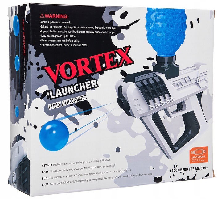 ELEKTYCZNY PISTOLET SURGE KULKI ŻELOWE WODE ORBEZZ 7-8 MM HYDROŻELOWE