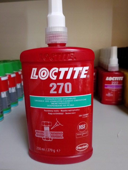Klej do zabezpieczenia gwintów Loctite 270 250ml