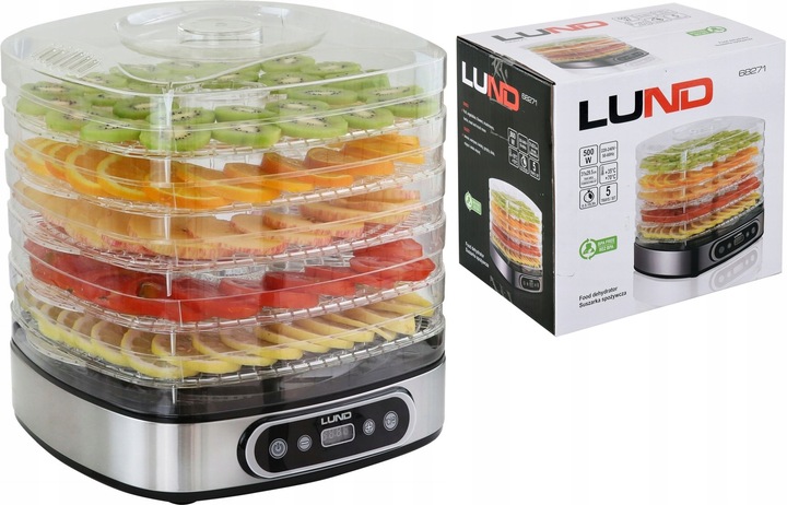 LUND SUSZARKA SPOŻYWCZA DO GRZYBÓW OWOCÓW WARZYW 500W CZASOMIERZ 5 TAC