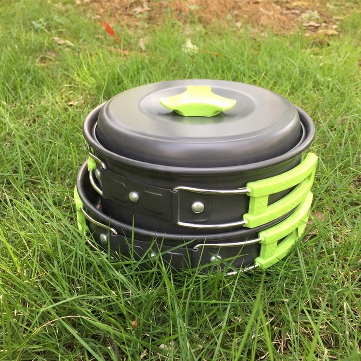 ZESTAW NACZYŃ ZEWNĘTRZNYCH ZESTAW DO PRZYPRAW KEMPINGOWYCH ZASTAWA OBIADOWA