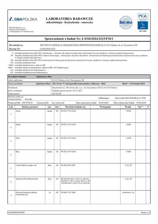 ASHWAGANDA w kroplach 50ml (MAKSYMALNA DAWKA - 10 MG WITANOLIDÓW)