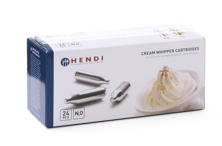 Naboje do syfonu do bitej śmietany HENDI 24 szt