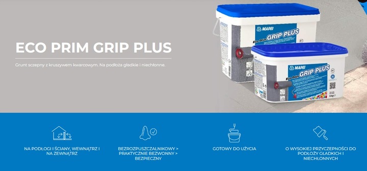 GRUNT SZCZEPNY MAPEI ECO PRIM GRIP PLUS MAPEI 10 kg gruntujący podkład