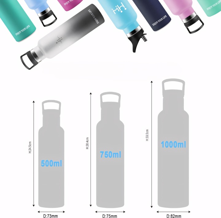 KUBEK TERMICZNY BUTELKA TERMOS NA KAWĘ HERBATĘ NAPOJE STALOWY SŁOMKA 500ML