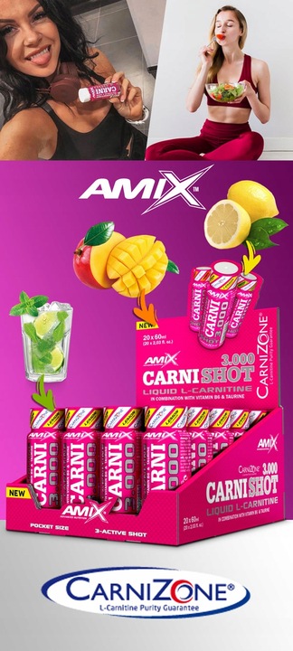 SPALACZ TŁUSZCZU KARNITYNA Mocna Formuła w płynie L carnitine 3000 SHOT X20