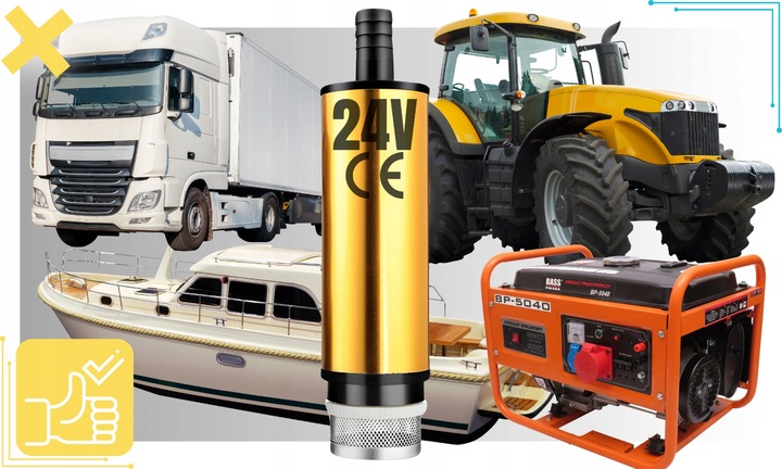 DUŻA POMPKA POMPA DO SPUSZCZANIA PALIWA ROPY OLEJU WODY ELEKTRYCZNA 24V