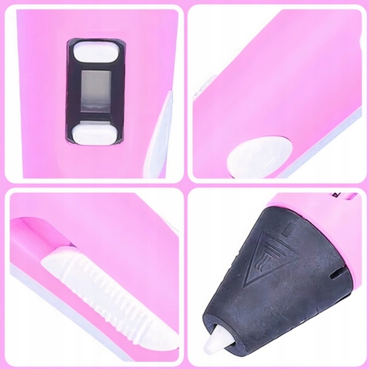 DŁUGOPIS 3D DRUKARKA 3D DLA DZIECI RÓŻOWY + WKŁAD 310m + MATA + SZABLONY