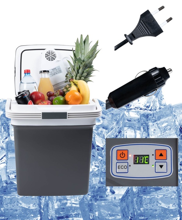 Lodówka turystyczna USB 29l przenośna samochodowa funkcja grzania wkład