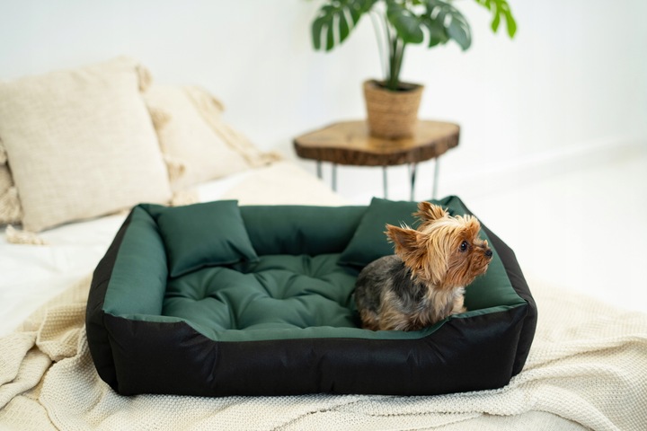 Legowisko dla Psa Kota Posłanie Kanapa Kojec Wodoodporne Zielone 75x65 cm