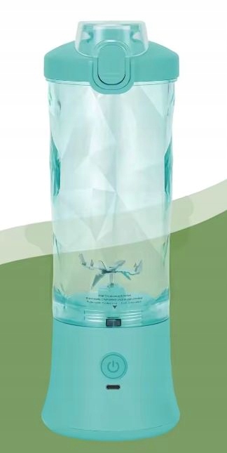 BLENDER SHAKER TURYSTYCZNY DIODY LED USB-C AKUMULATOR 600ML BEZPRZEWODOWY