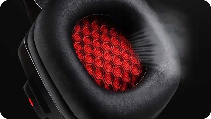 Słuchawki GAMINGOWE LED RGB komputerowe dla graczy nauszne z mikrofonem USB
