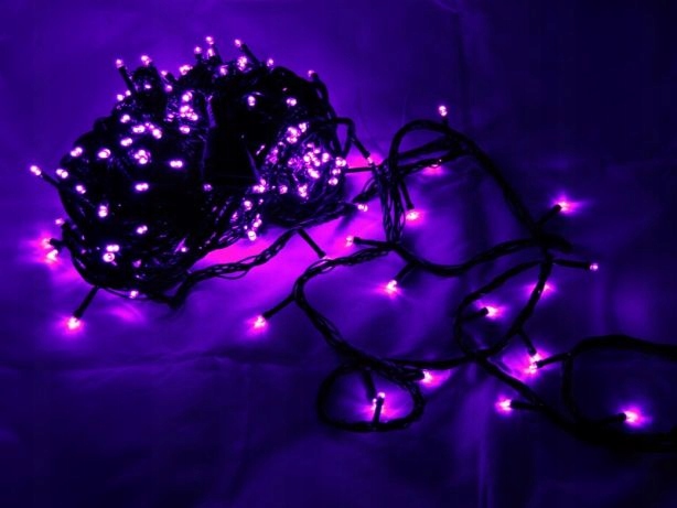 LAMPKI CHOINKOWE 500 LED FIOLETOWE 38M ŚWIATEŁKA NA CHOINKĘ LED ZEWNĘTRZNE