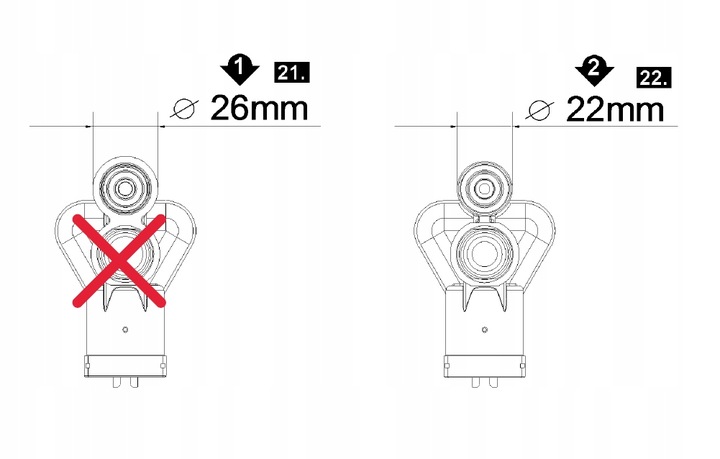 Karcher głowica pompa K 2 - K 3 - K 4 22mm