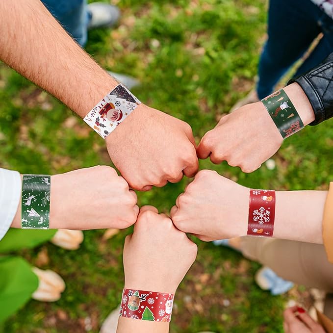 Samozaciskowe opaski na rękę świąteczne zestaw 48 sztuk