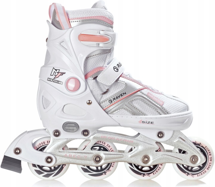 Rolki Regulowane RAVEN Pulse White/Pink 37-40