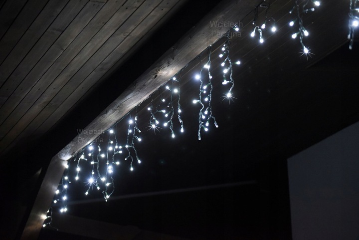 SOPLE 300 LED PROFESJONALNE GRUBE LAMPKI choinkowe KURTYNA + FLASH mikołaj