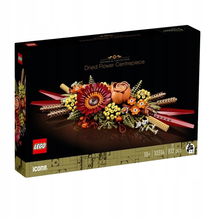 LEGO ICONS 10314 Stroik z suszonych kwiatów BUKIET Kwiaty Na Prezent