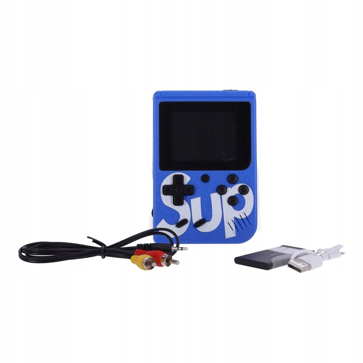 Mini konsola przenośna SUP 400 gier – niebieska (dla jednego gracza)