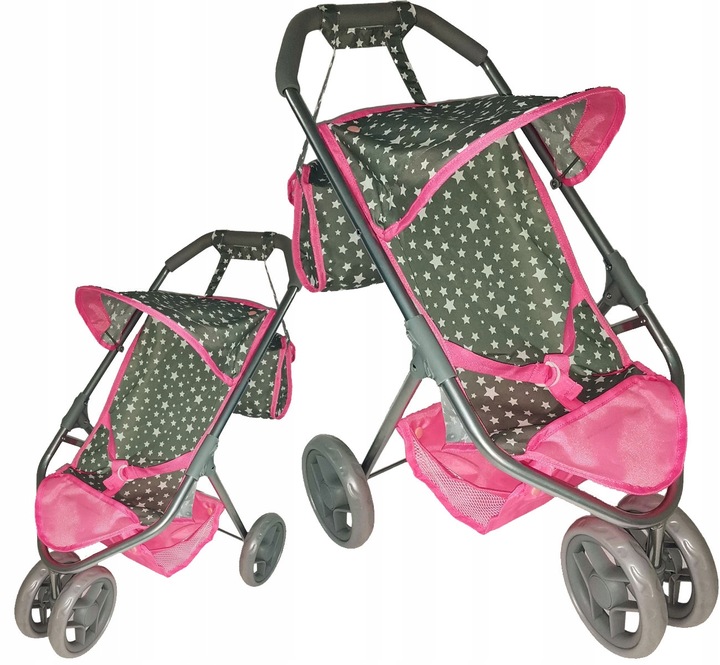 WÓZEK DLA LALEK SPACEROWY Spacerówka + TORBA