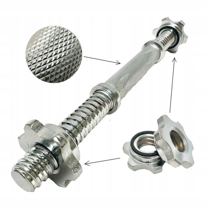 HANTLA ŻELIWNA 1x15kg hantel 15kg gryf obciążenie