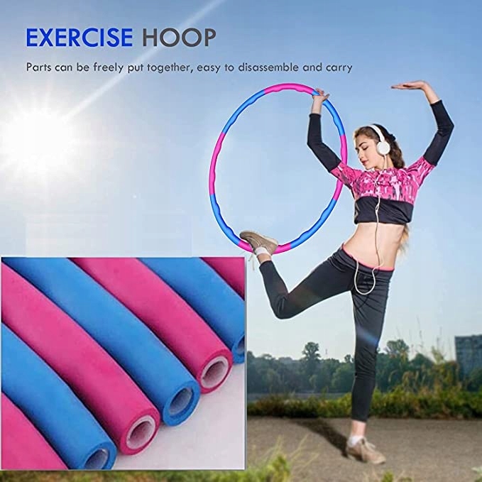 Hula hop Ysislybin 95 cm niebiesko-szary