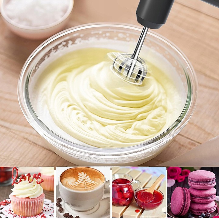 Bezprzewodowy ręczny mikser USB, 3 biegów tryb Elektryczna trzepaczka Turbo