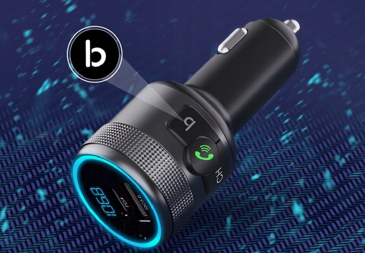 Bluetooth BT FM Transmiter Urbii QC PD Extra Bass Metal 42W