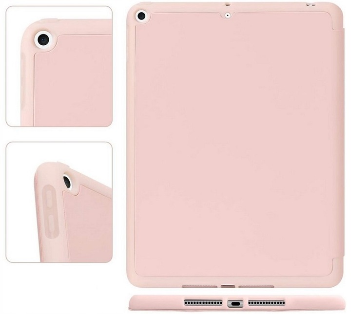 ETUI SMART CASE POKROWIEC DO APPLE IPAD 10.2 7 8 9 GEN RÓŻOWY Z KLAPKĄ