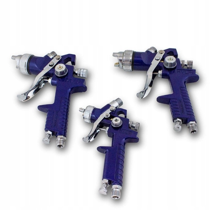 Pistolety Lakiernicze HVLP Natryskowe ZESTAW 3 szt