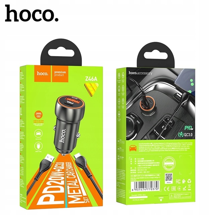 MOCNA SZYBKA ŁADOWARKA TYP TYPU C USB-C TYPE-C SZYBKIE ŁADOWANIE 20W + 18W