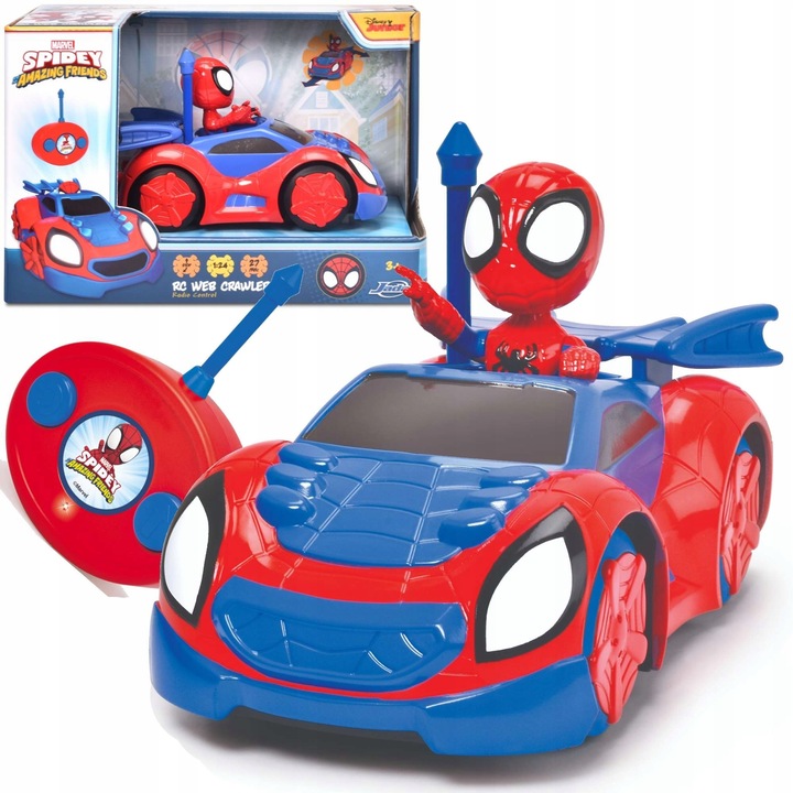 SPIDERMAN ZDALNIE STEROWANY POJAZD SPIDEY'A WEB CRAWLER RC + PILOT DISNEY