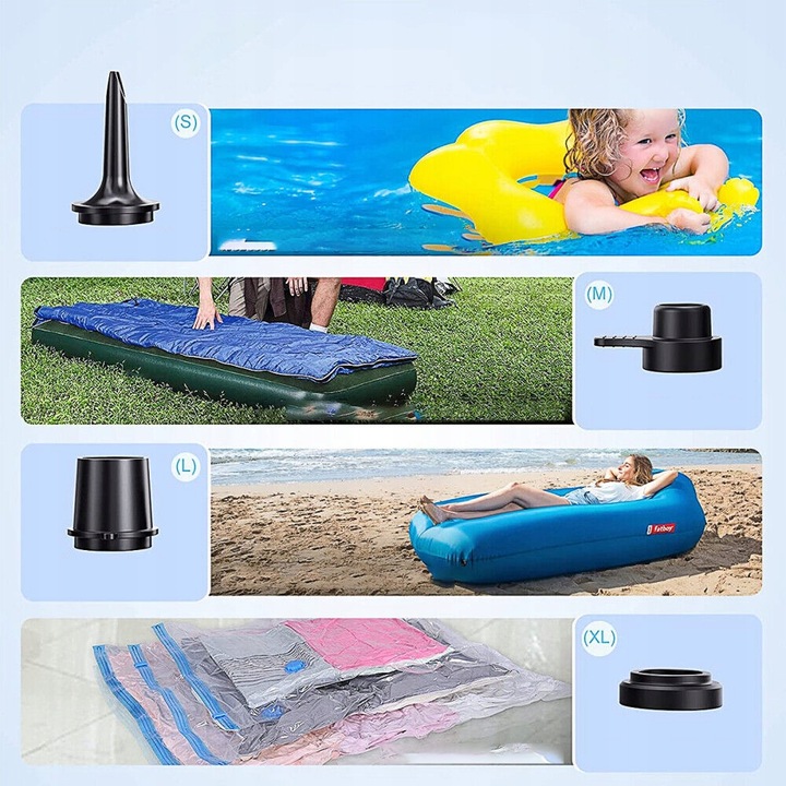 POMPKA AKUMULATOROWA Bezprzewodowa ELEKTRYCZNA do BASENU MATERACA KOMPRESOR